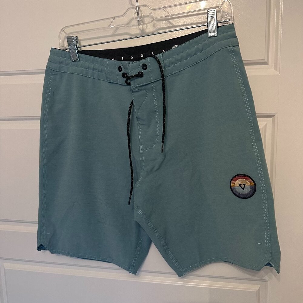 Vissla Board Shorts Mens 30‎ Teal Blue Quick Dry Stretch Swim Trunks Surf Beach